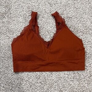 Maurices Terracotta Lace Trim Bralette